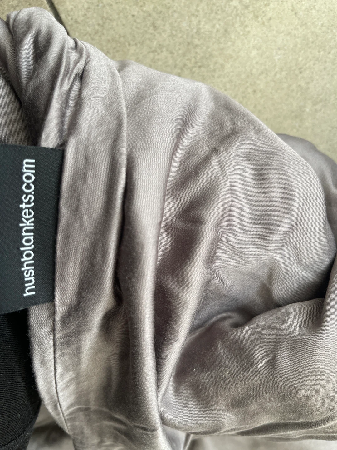 Hush weighted Blanket Grey Satin Queen Blanket