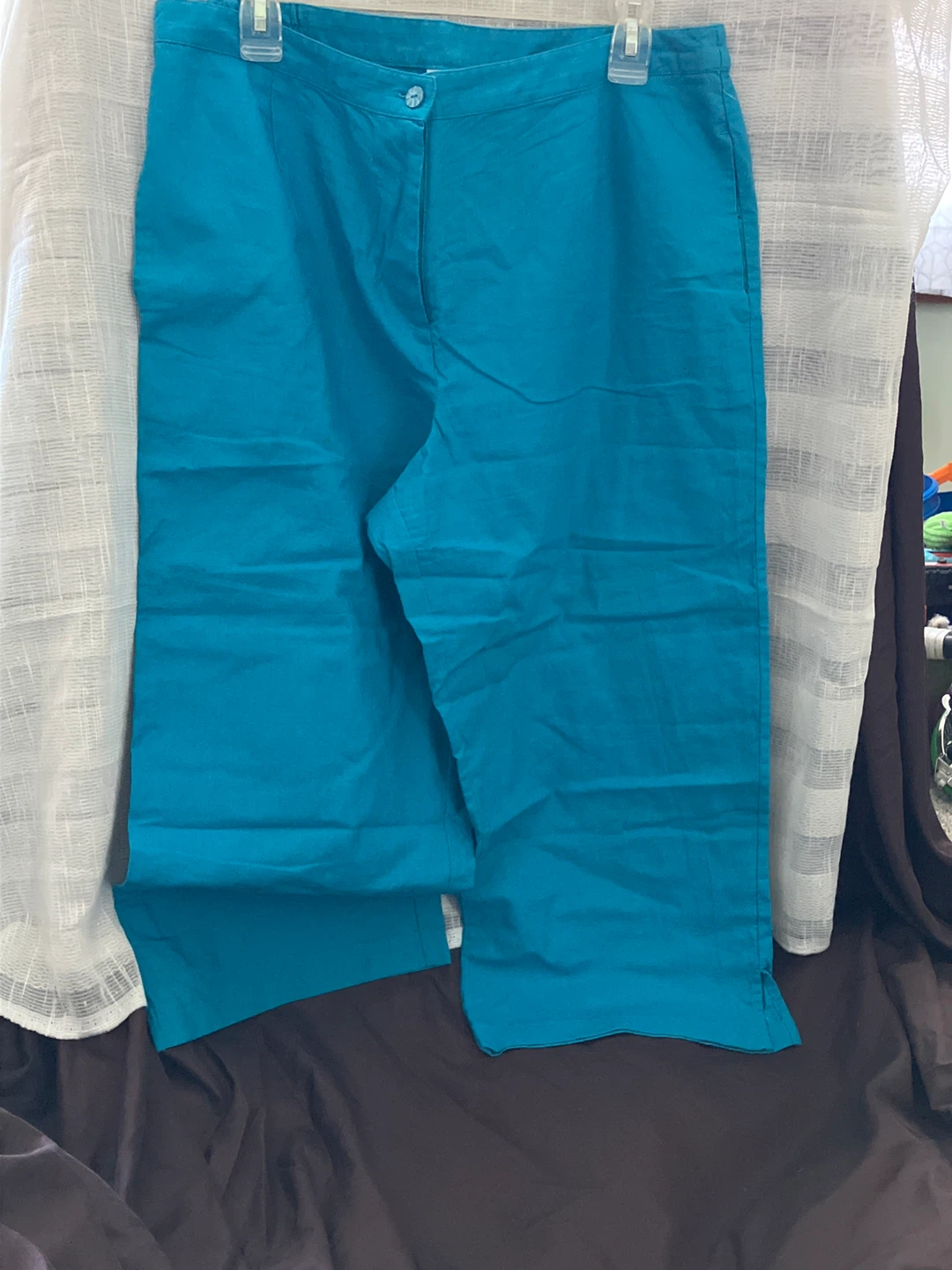 Teal Cropped Pants