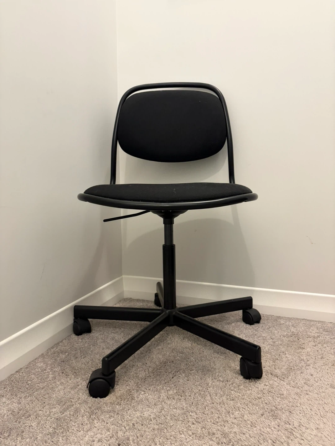 Black Office Chair with Wheels