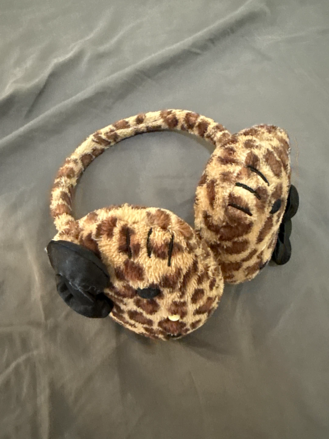 Leopard Print Plush Earmuffs