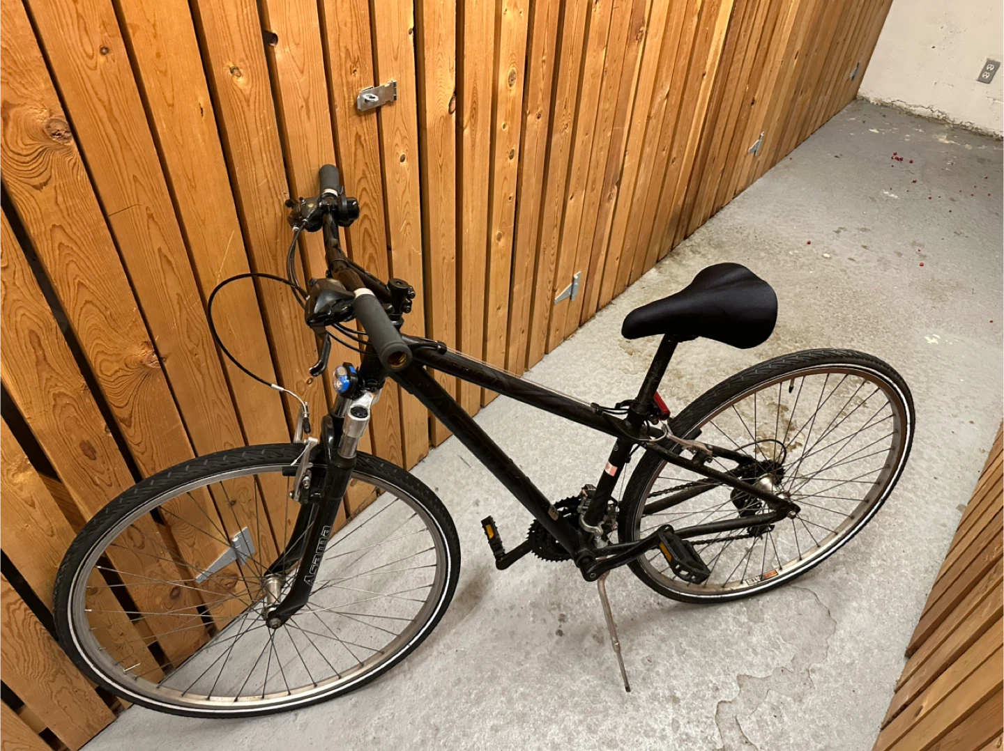 Black Hybrid Bike