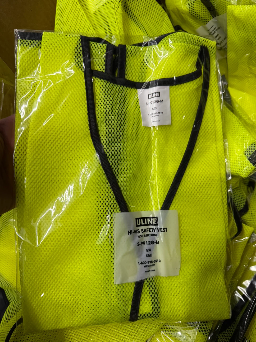 ULINE Hi-Vis Safety Vest Lime S/XL