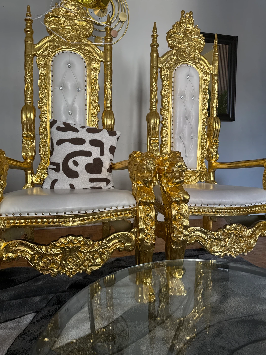 Rental Gold Throne Chairs - Pair 150 each rental