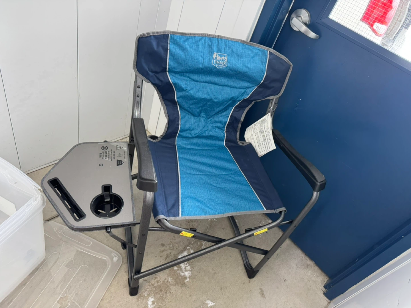 Timber Ridge Folding Camp Chair with Side Table