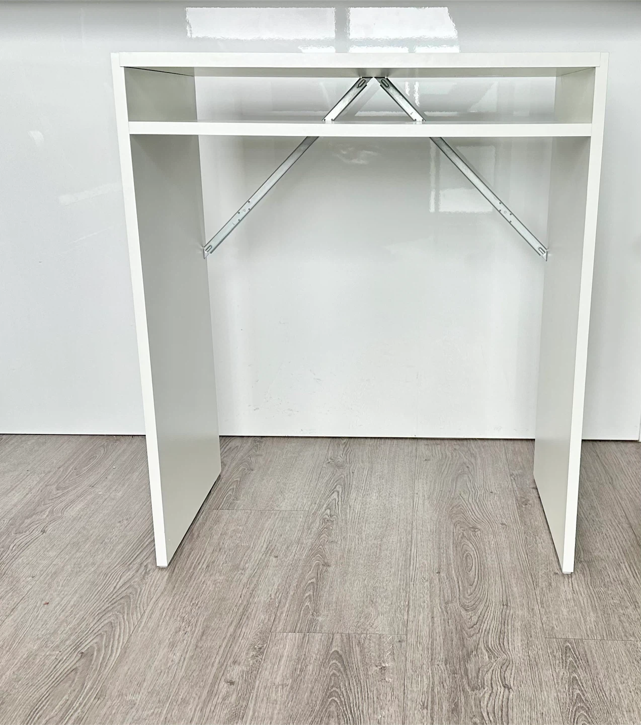 White Console Table with Shelf - photo 3
