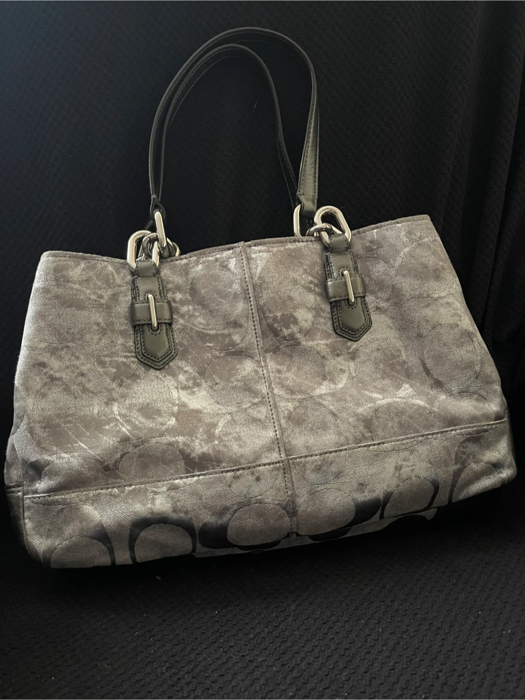 Coach Grey Monogrammed Tote Bag - photo 4