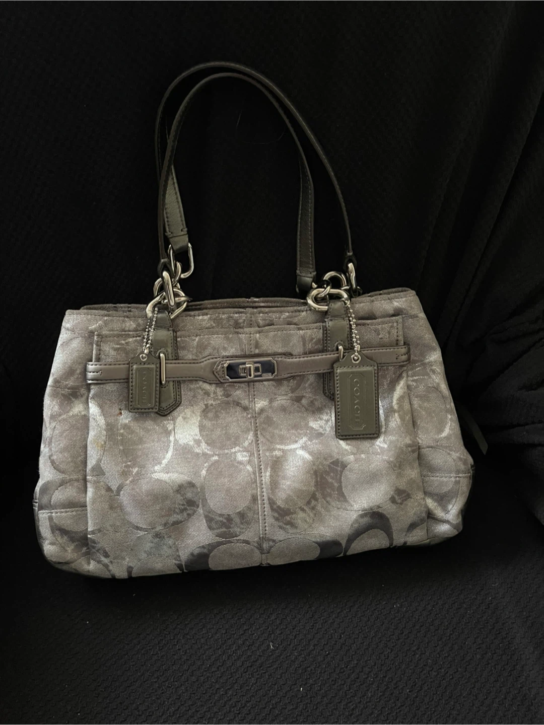 Coach Grey Monogrammed Tote Bag - photo 3