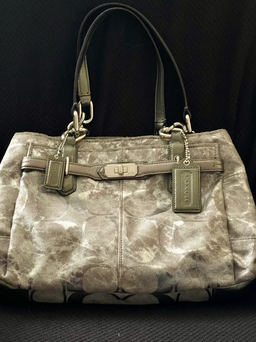 Coach Grey Monogrammed Tote Bag - photo 2