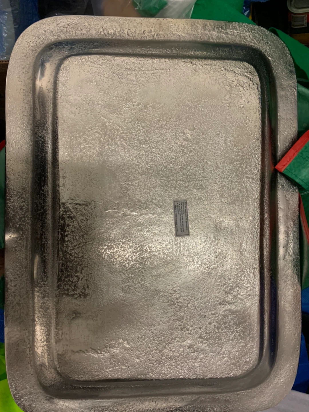 Silver Toned Tray with Ram's Head Handles - photo 4