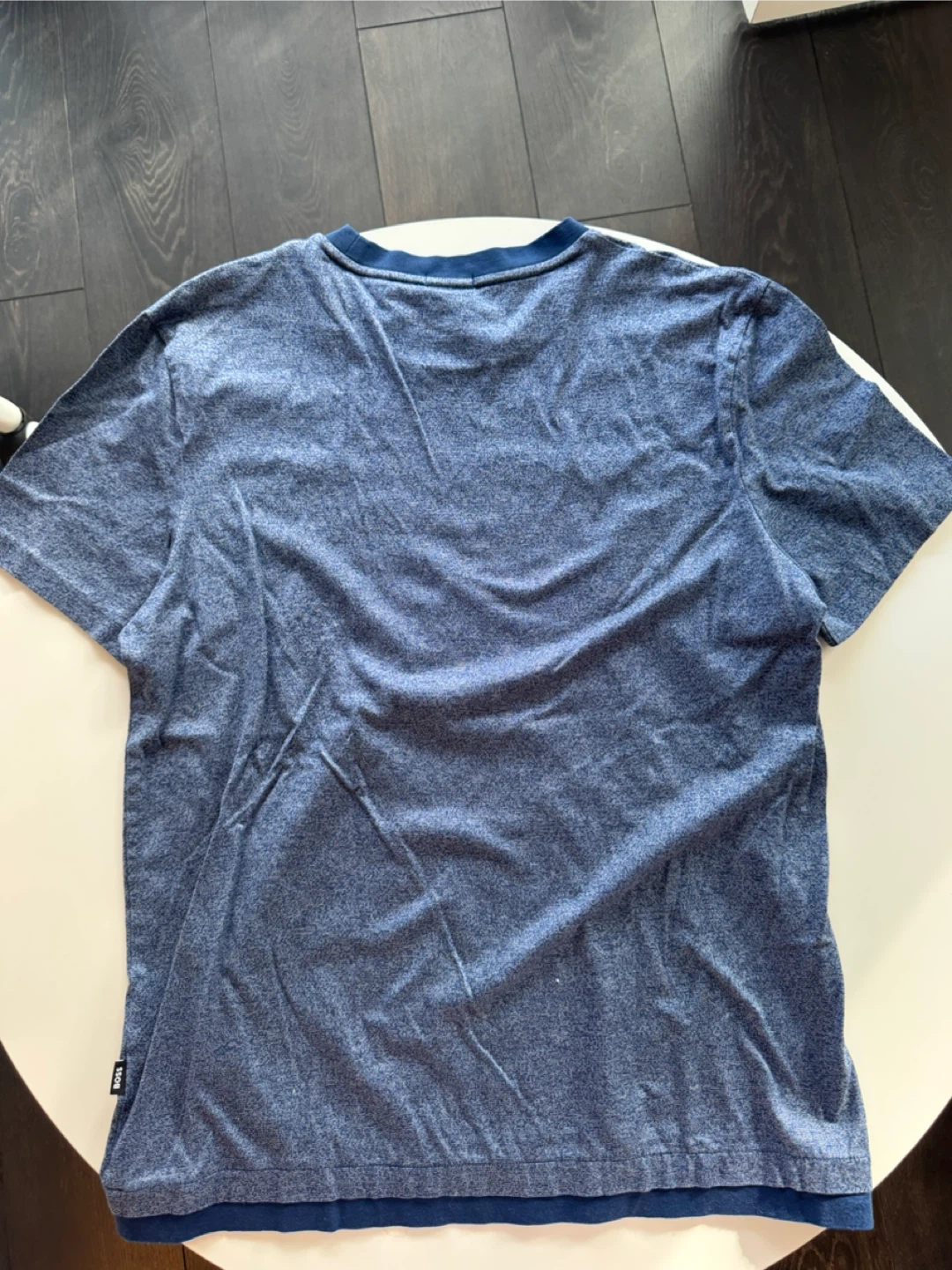 BOSS Slim Fit Mercerised T-Shirt - Blue - photo 2