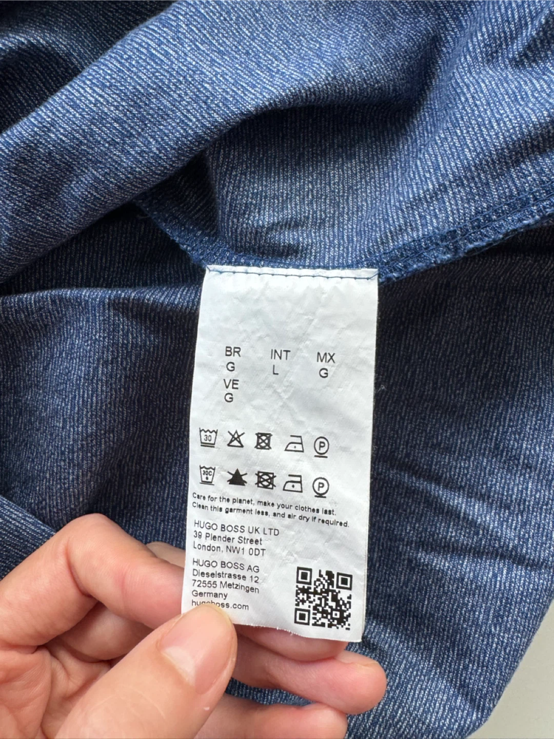 BOSS Slim Fit Mercerised T-Shirt - Blue - photo 4