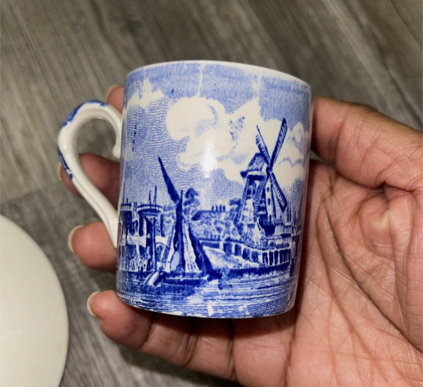 Vintage Palissy Pottery Thames River Scenes Cup and Saucer - photo 3