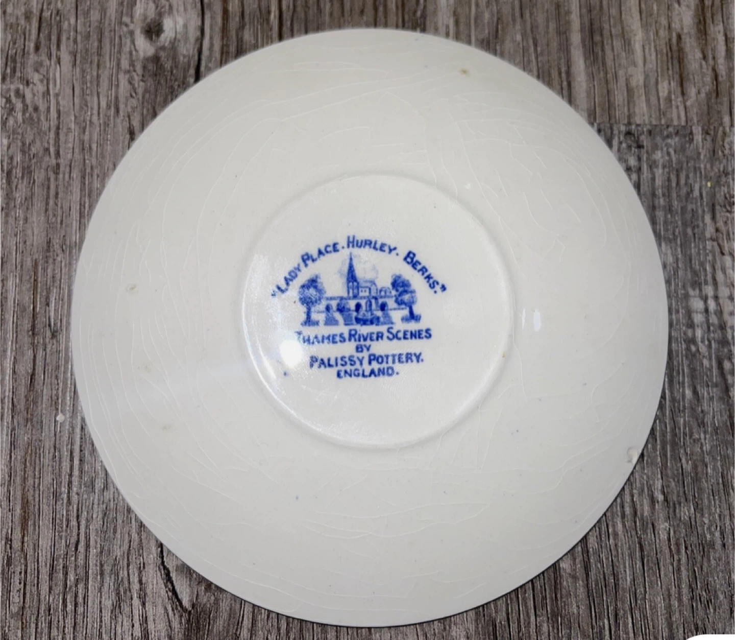 Vintage Palissy Pottery Thames River Scenes Cup and Saucer - photo 5