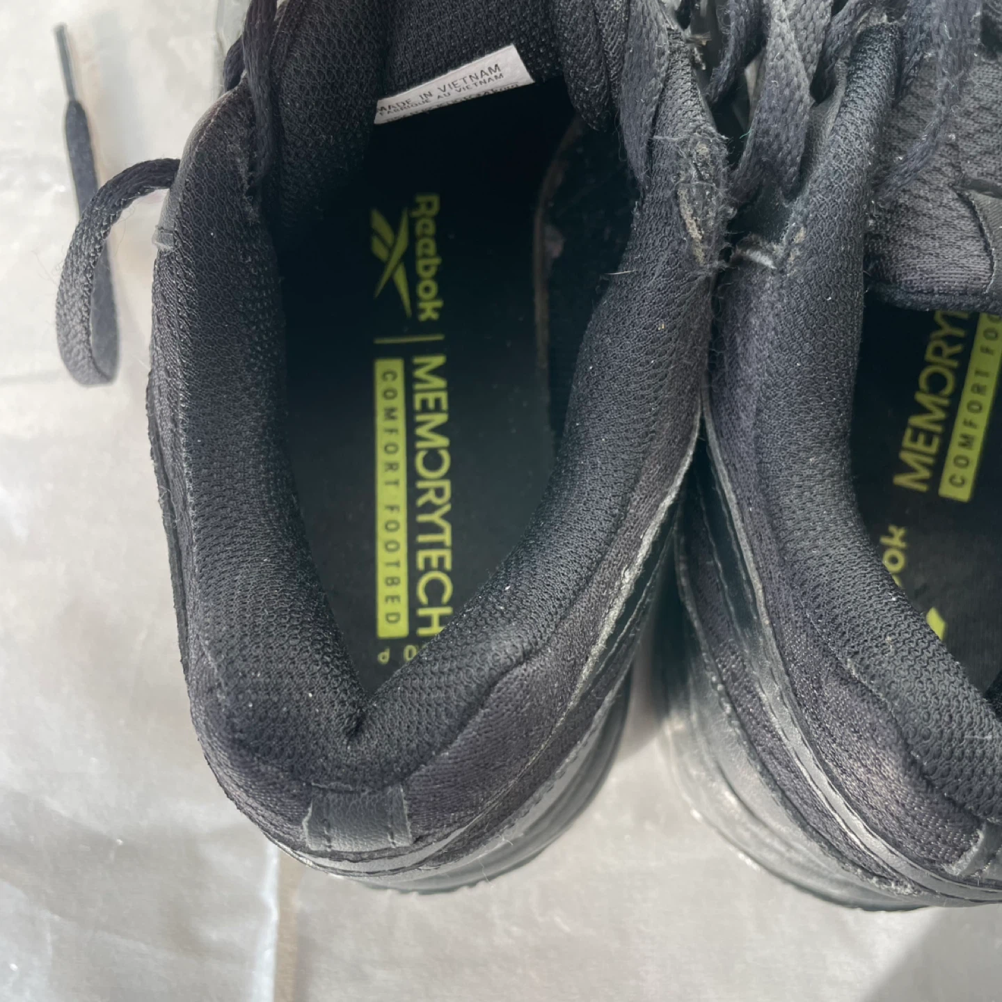 Reebok Black Leather Trainers Shoes. Size 7.5 - photo 4