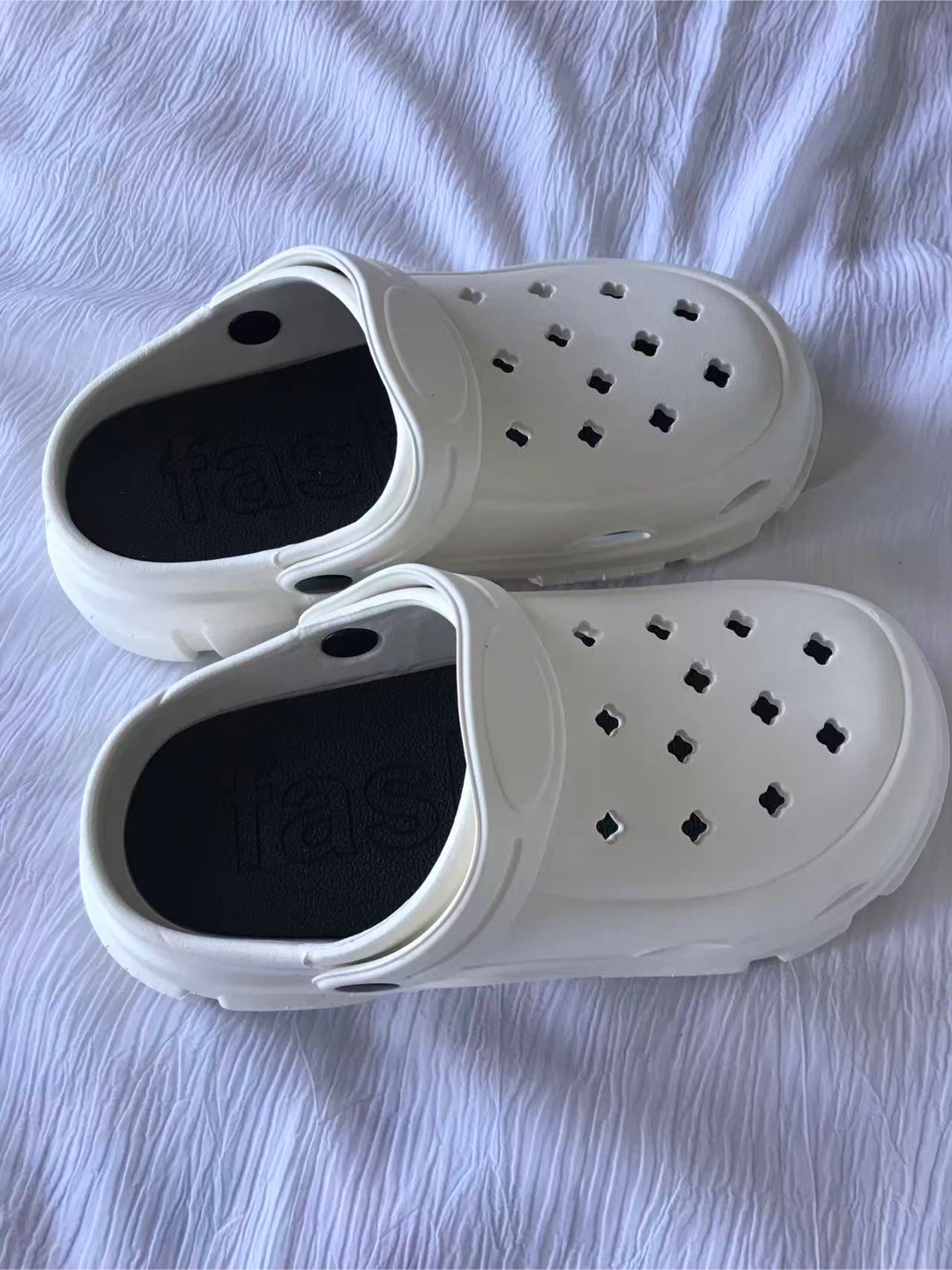 White Clogs with FREE Charms - $10 - photo 2