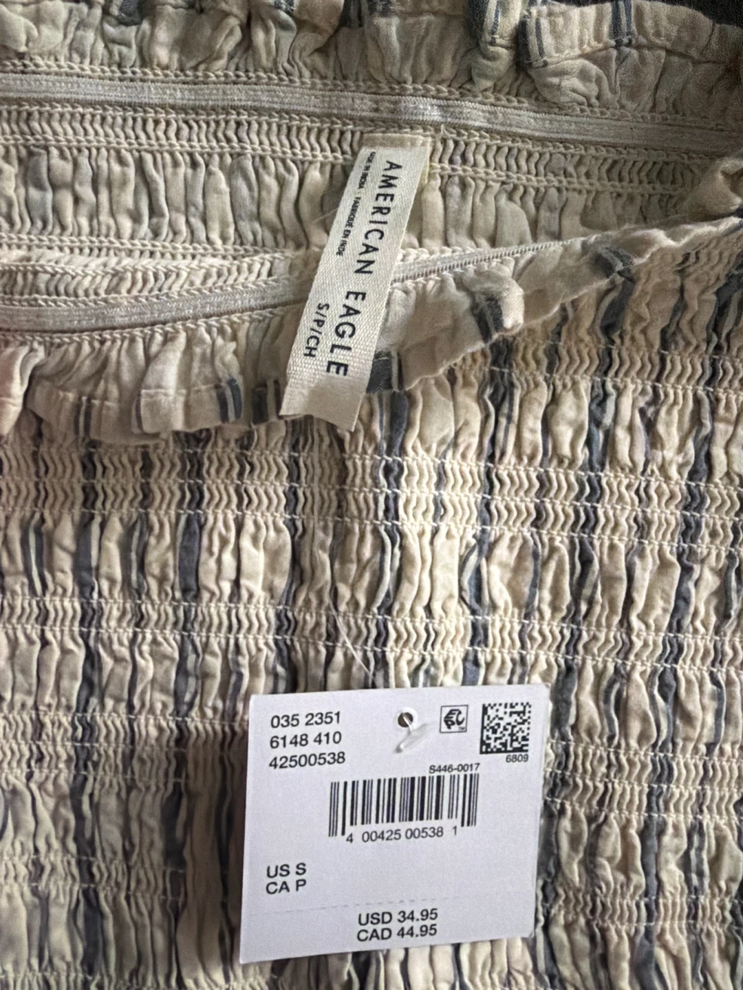 American Eagle Smocked Peplum Tank Top - Size S - photo 3