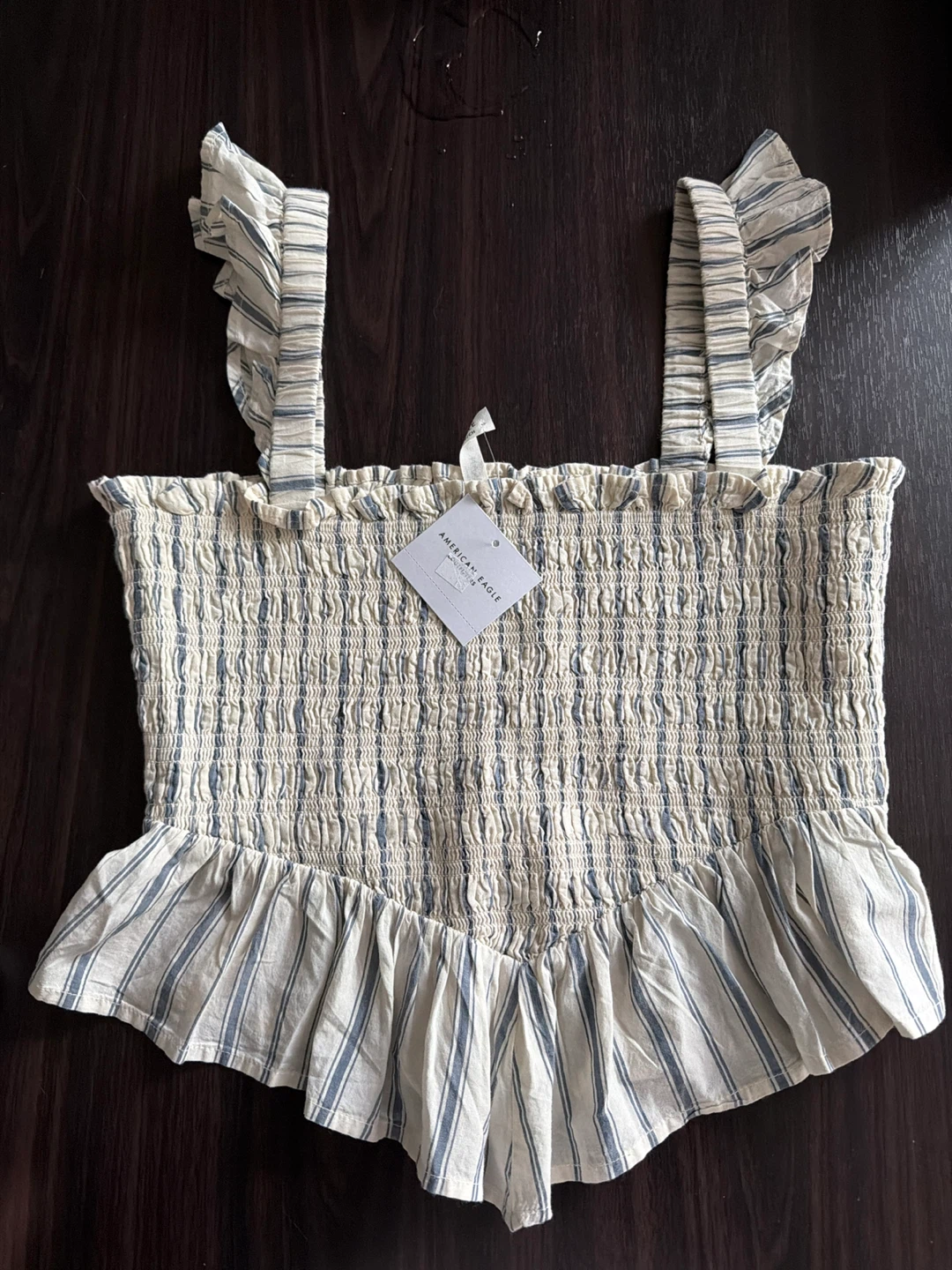 American Eagle Smocked Peplum Tank Top - Size S