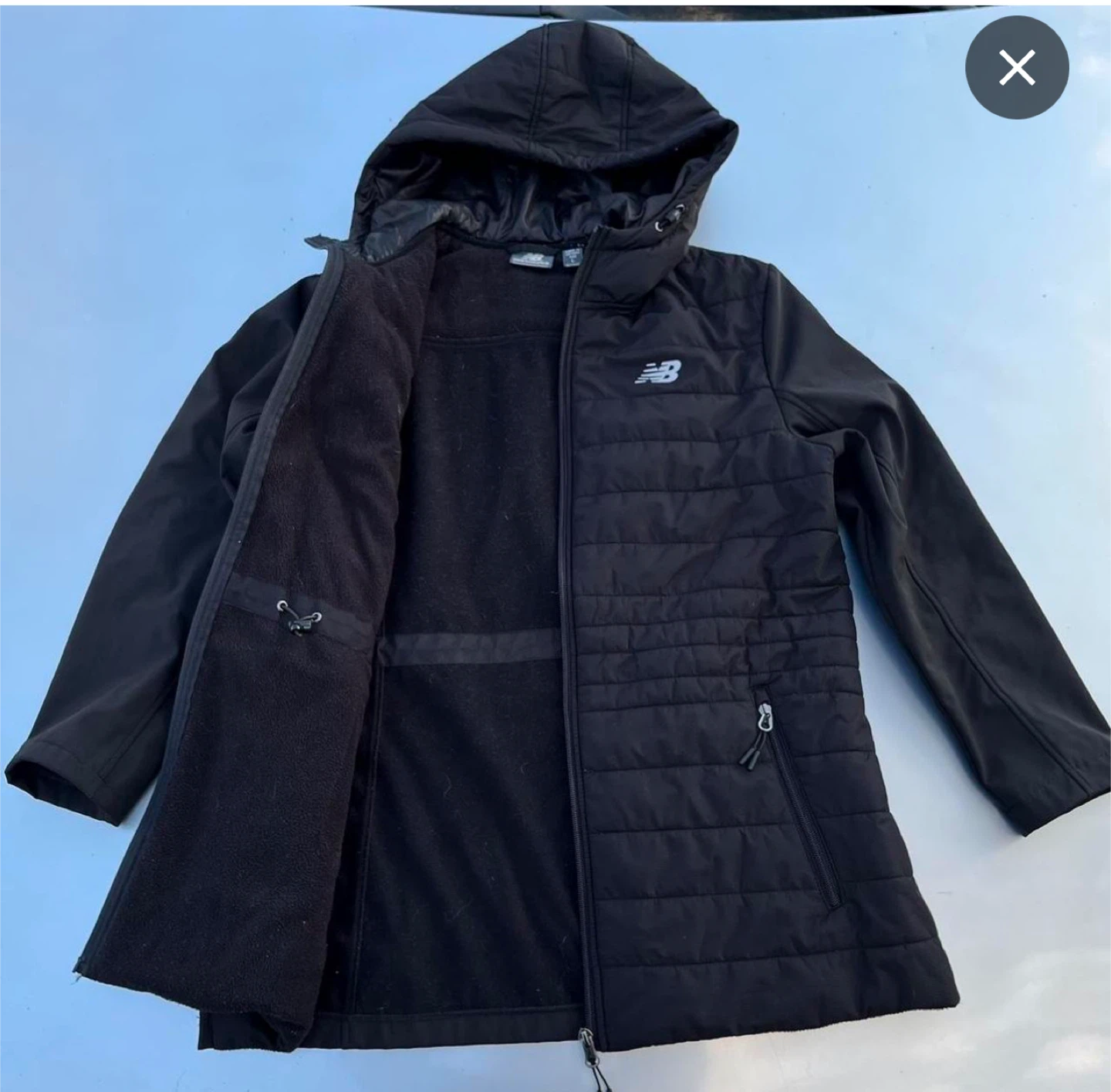 New Balance Women's Black Hooded Puffer Jacket - photo 2