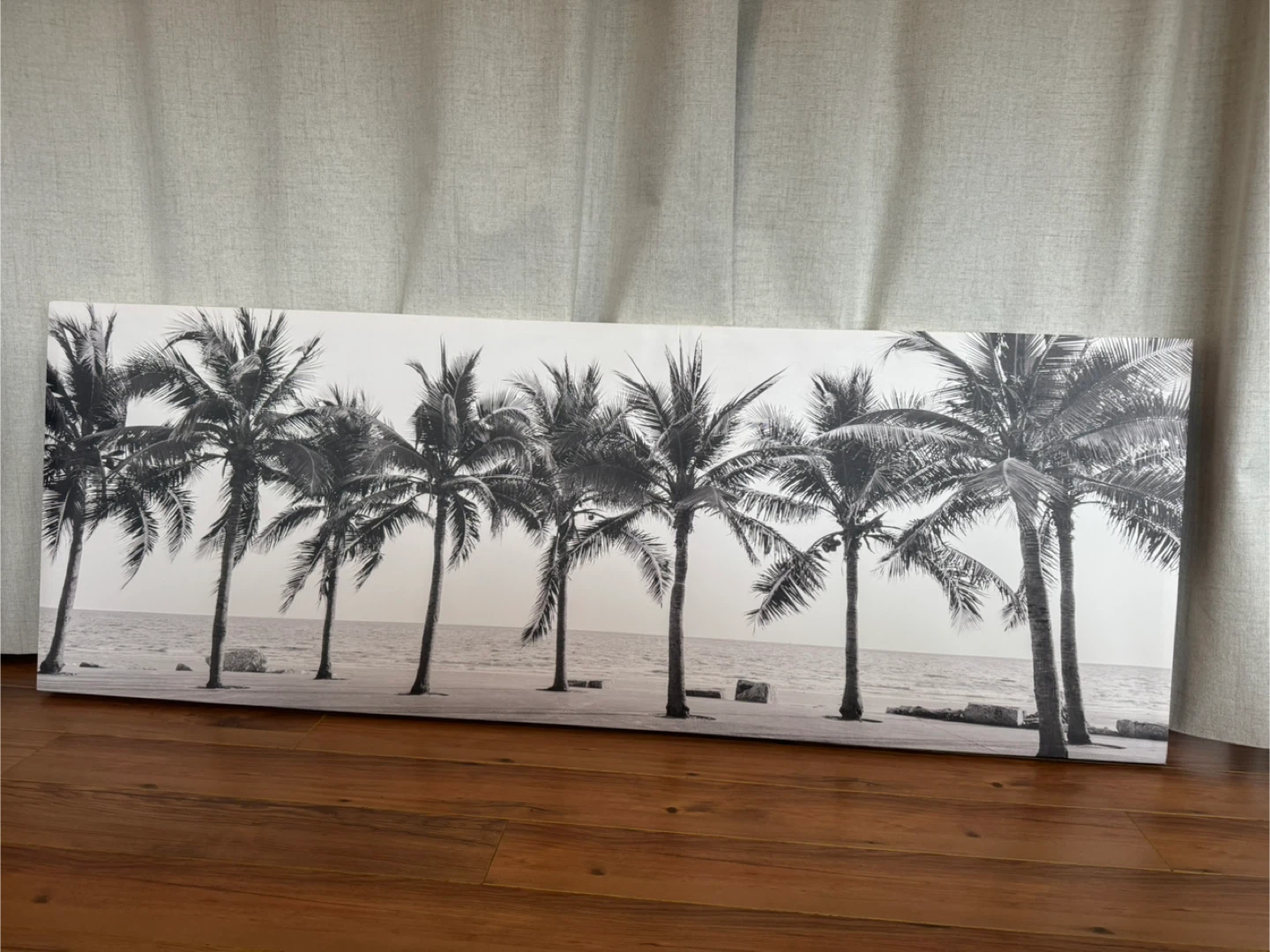 Black and White Palm Tree Canvas Wall Art