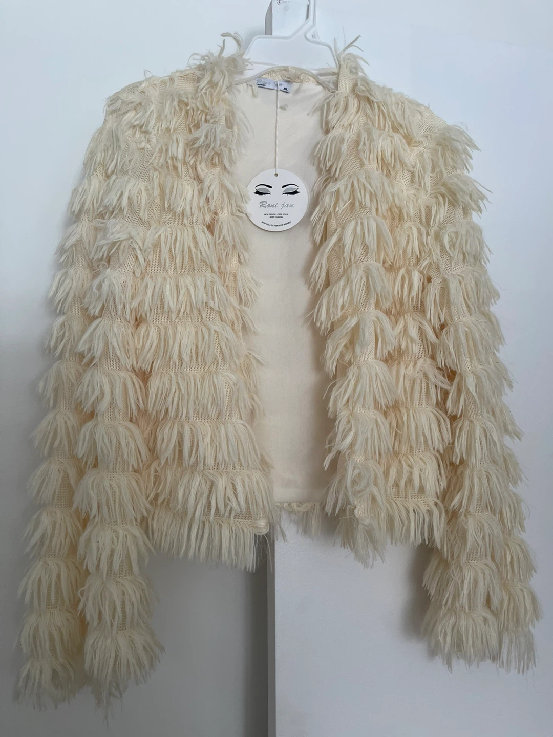 Cream Shaggy Fringe Jacket - photo 3