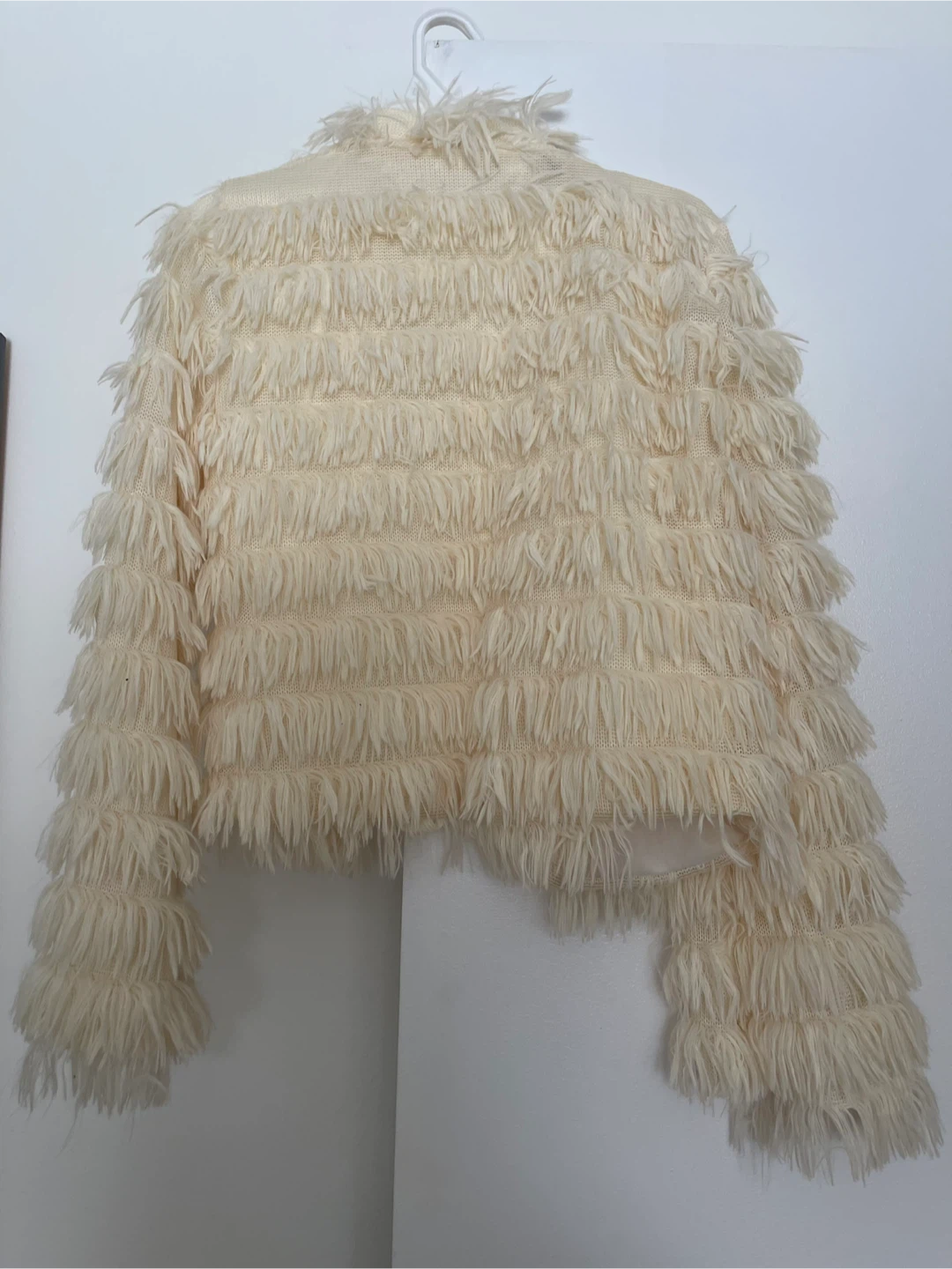 Cream Shaggy Fringe Jacket - photo 2