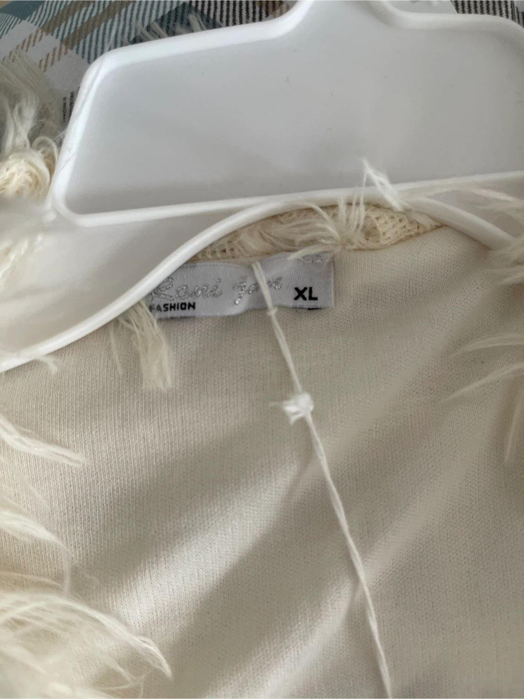 Cream Shaggy Fringe Jacket - photo 4