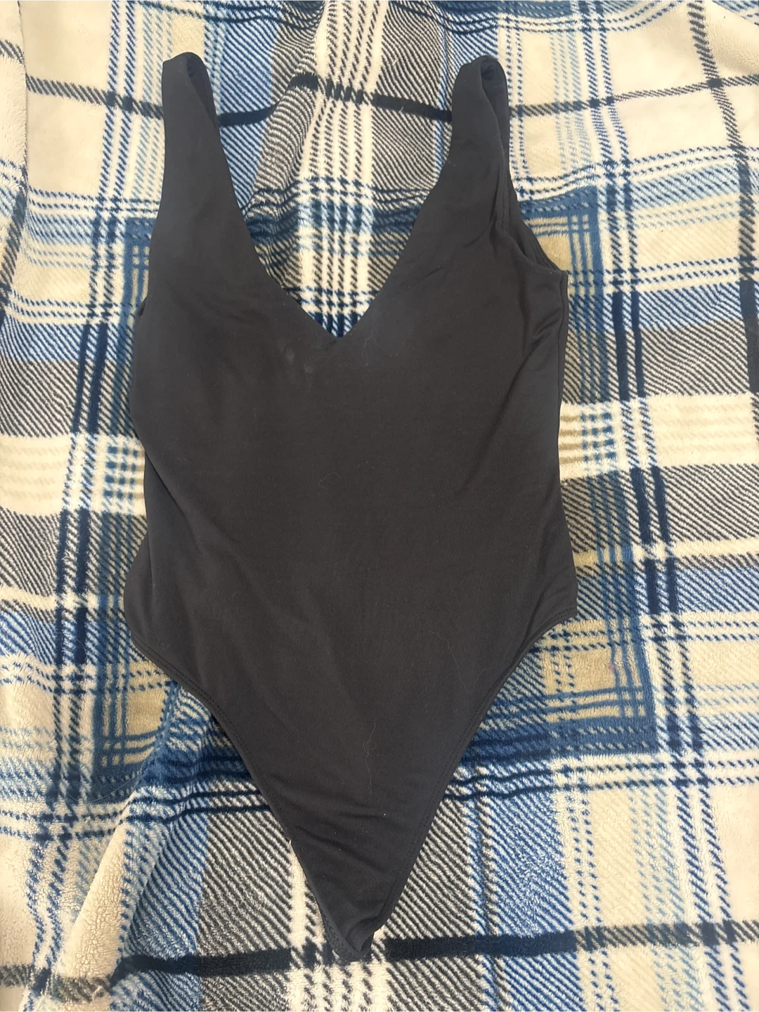 Babaton Black V-Neck Bodysuit - Size S
