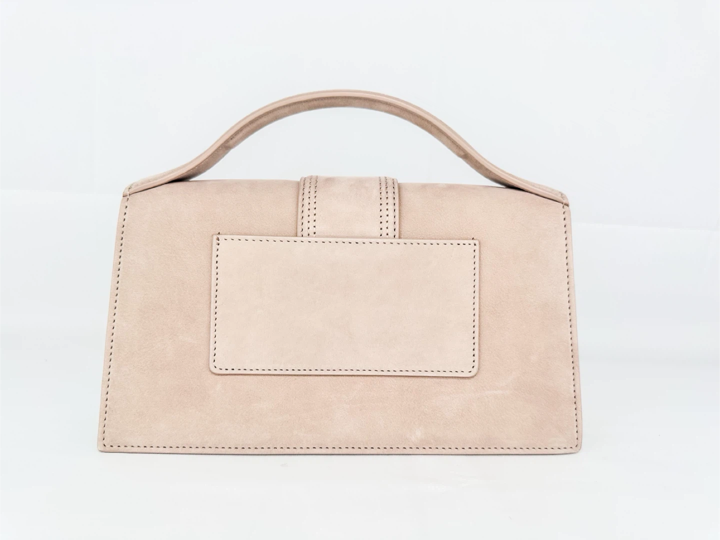 Jacquemus Le Grand Bambino Nubuck Leather Top Handle Bag Beige - photo 2
