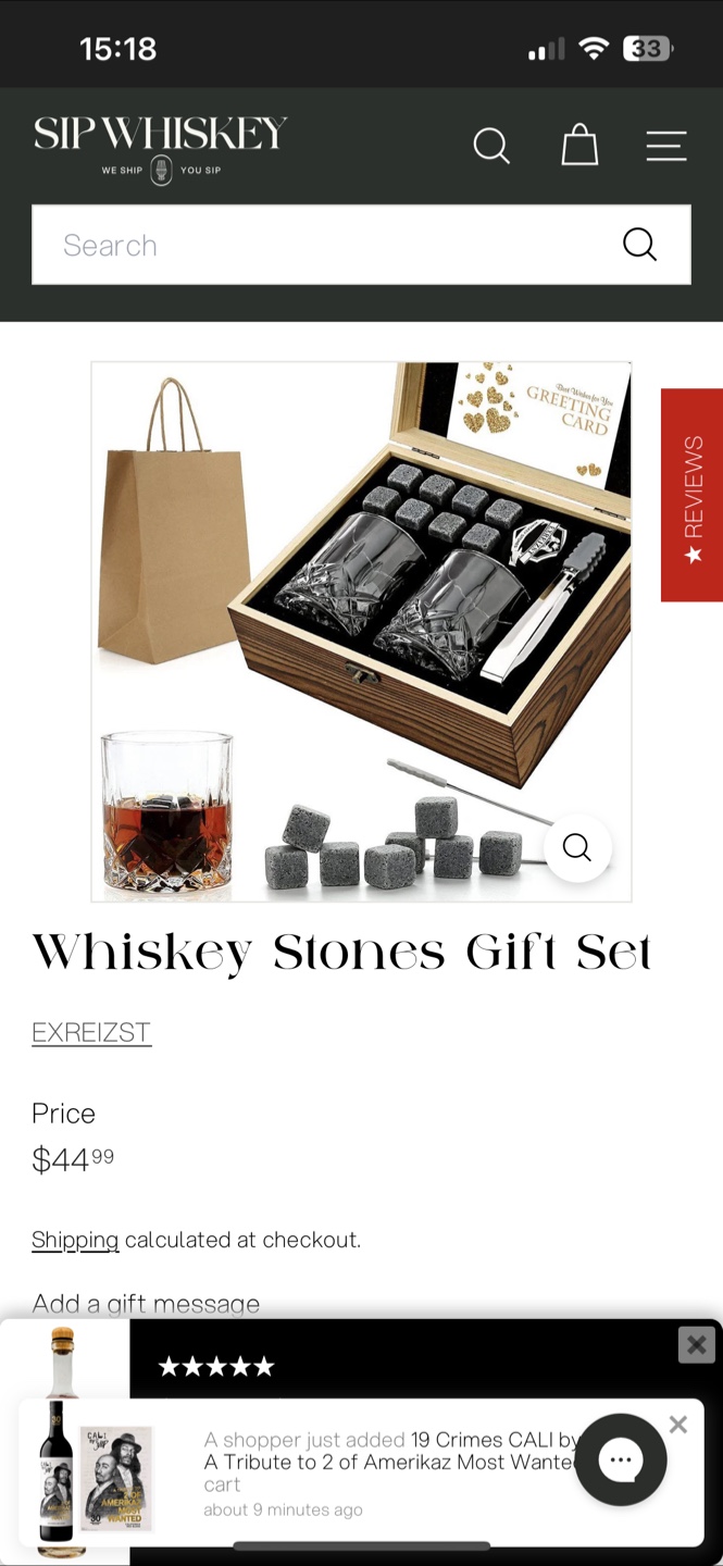 EXREIZST Whiskey Stones Gift Set with 2 Glasses - photo 3