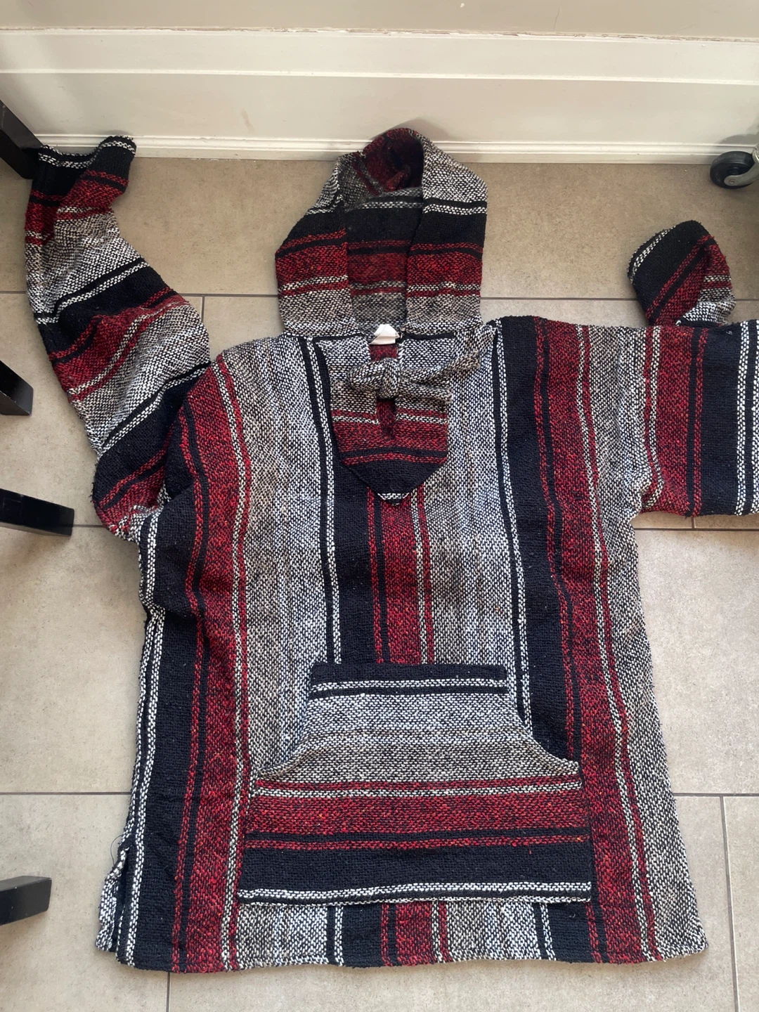 Outdoor Tribe Baja Hoodie Pullover L/G Red Black White