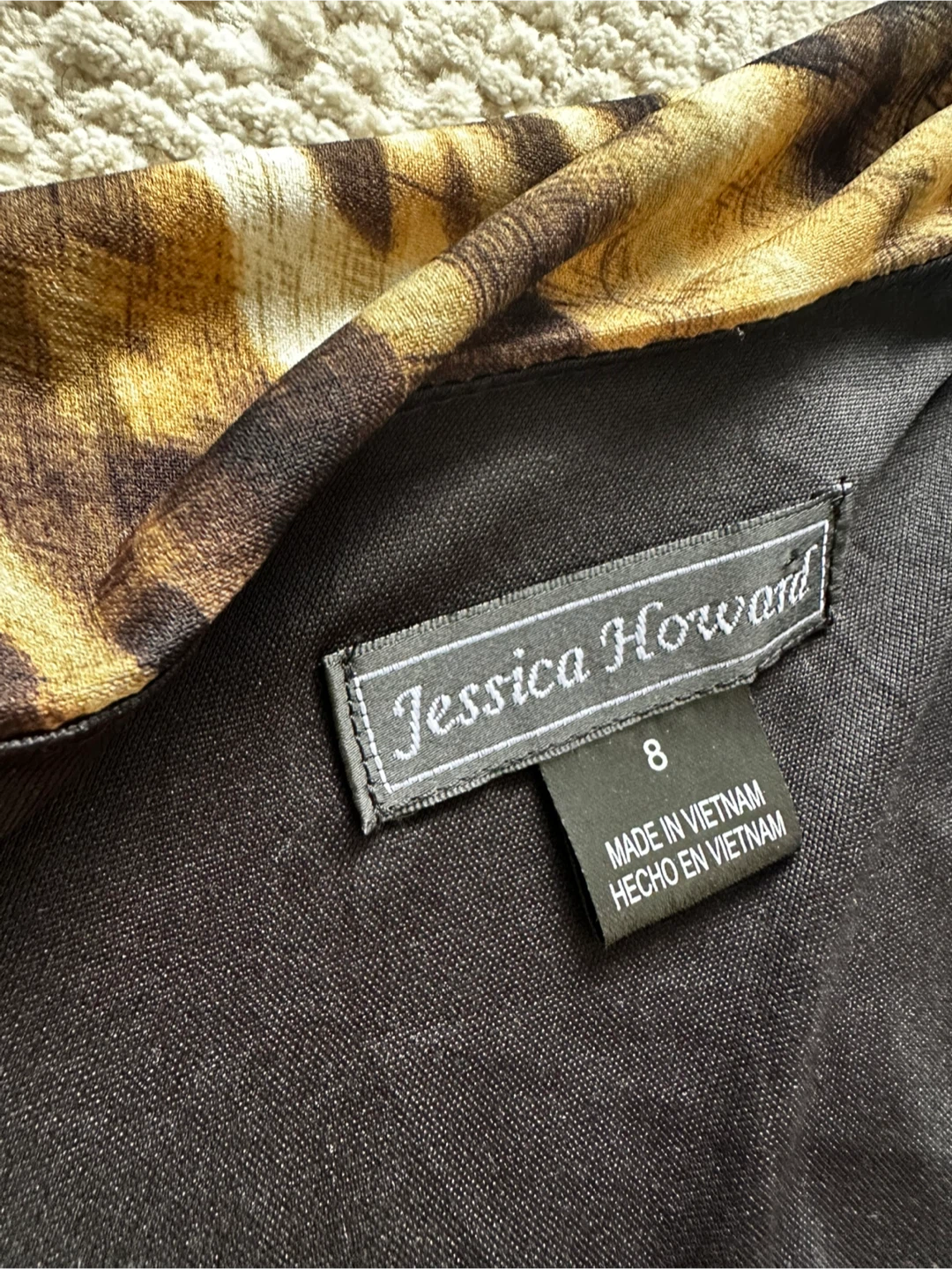 Jessica Howard Women's Leopard Print Dress Size 8 - photo 4