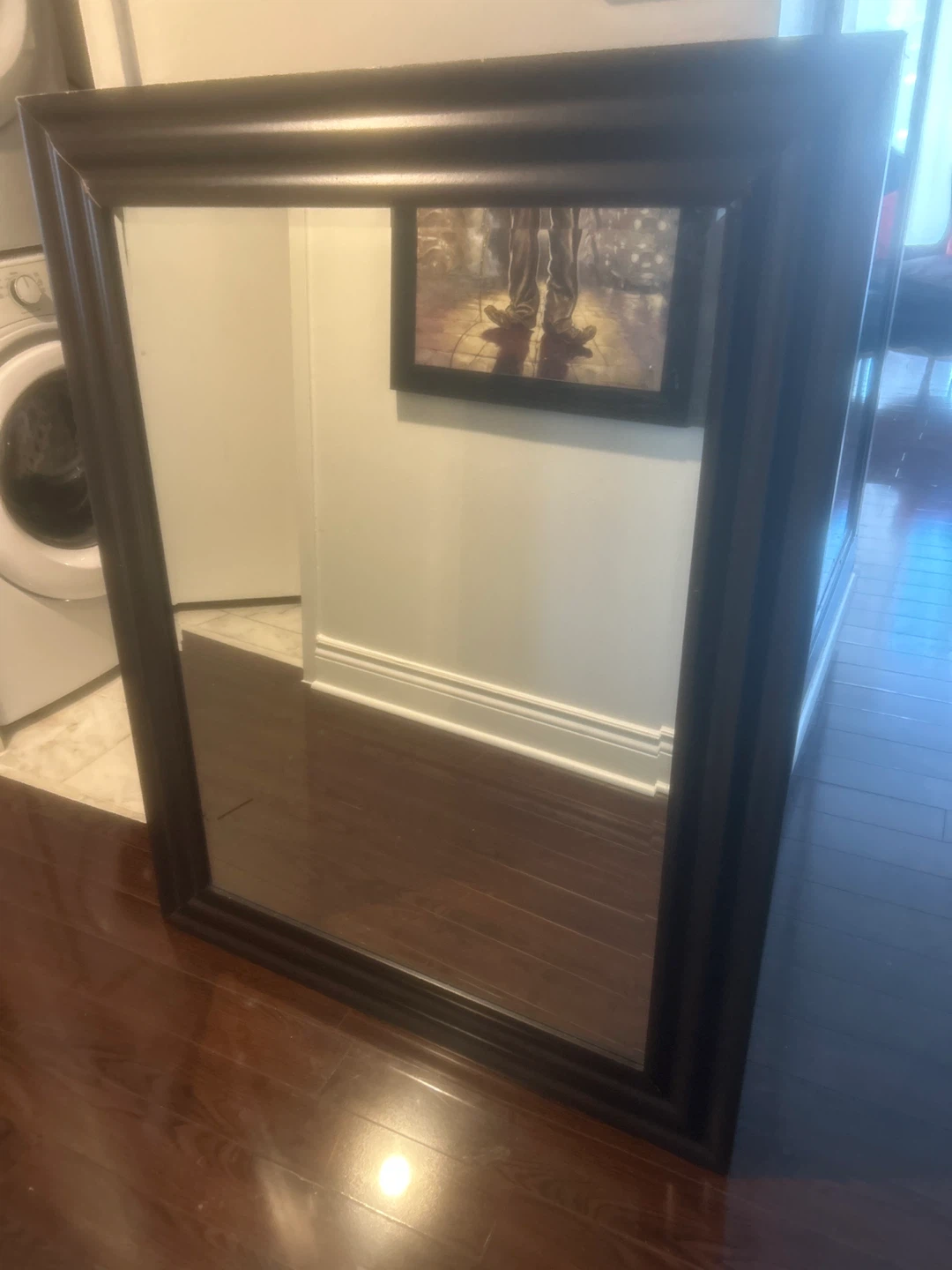 Dark Wood Framed Mirror