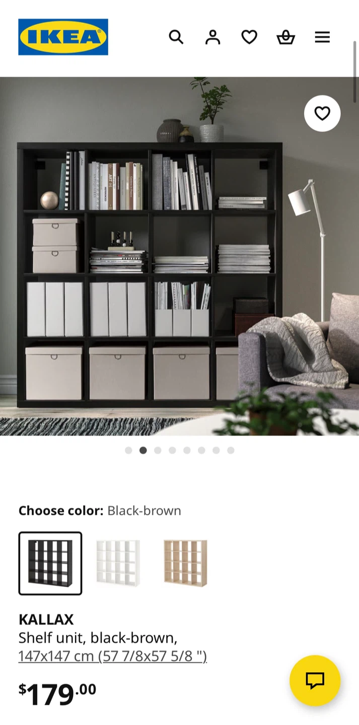 IKEA KALLAX Shelf Unit - Black-brown - photo 2