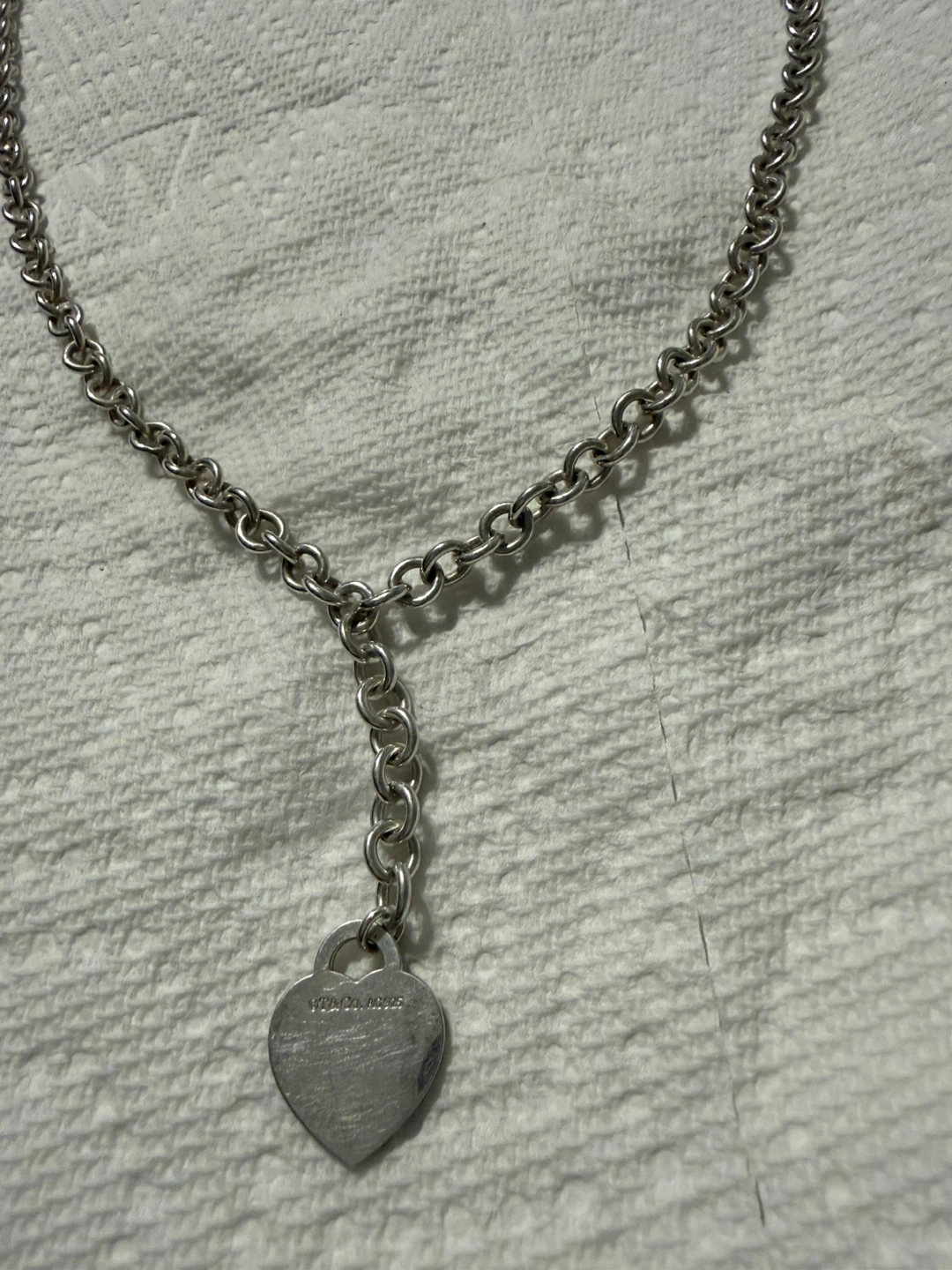 Tiffany & Co. Sterling Silver Heart Charm Necklace - photo 3