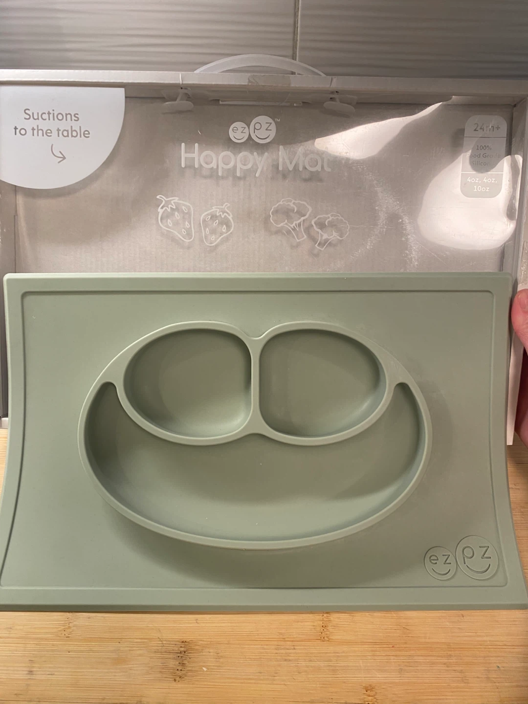 ezpz Happy Mat - Placemat + Plate, sage - photo 2