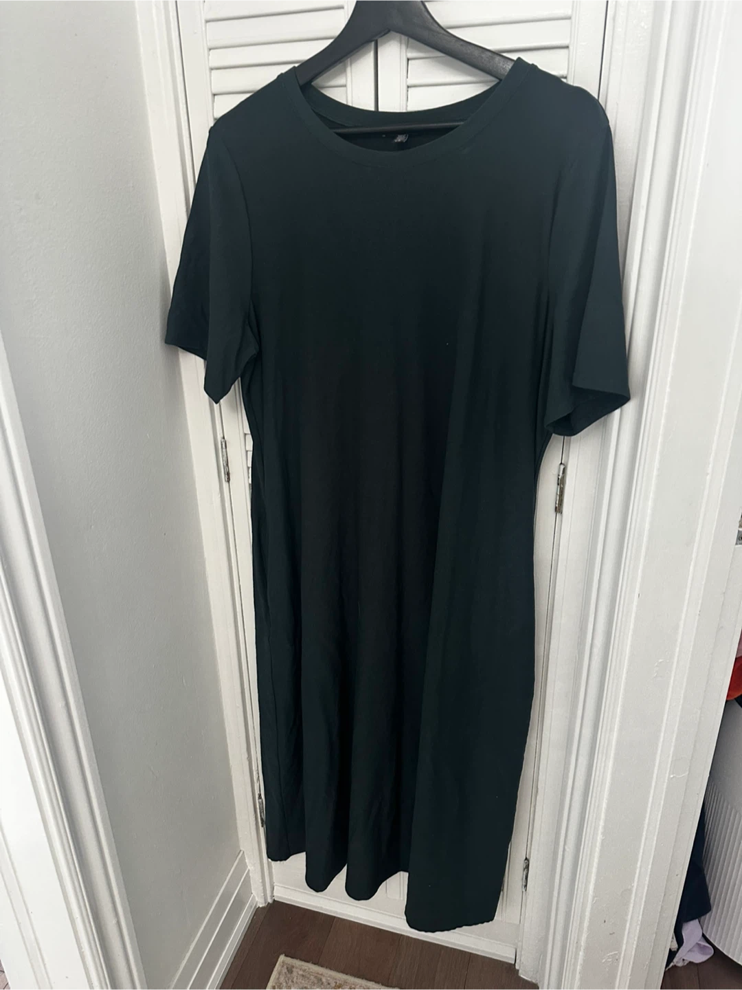 Eileen Fisher Black T-Shirt Dress L/G - photo 2