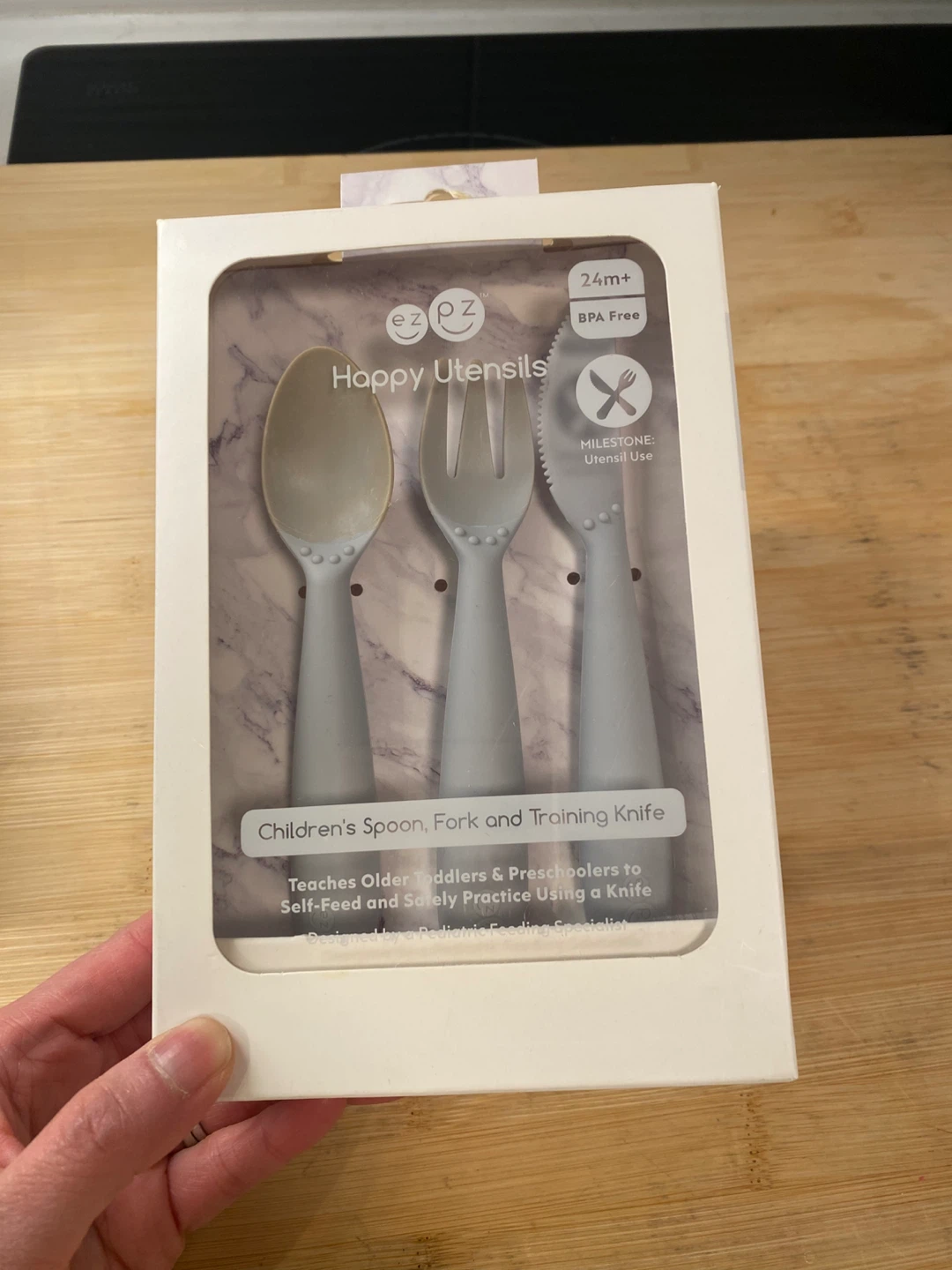 ezpz Happy Utensils Set - Spoon, Fork, and Training Knife - photo 4