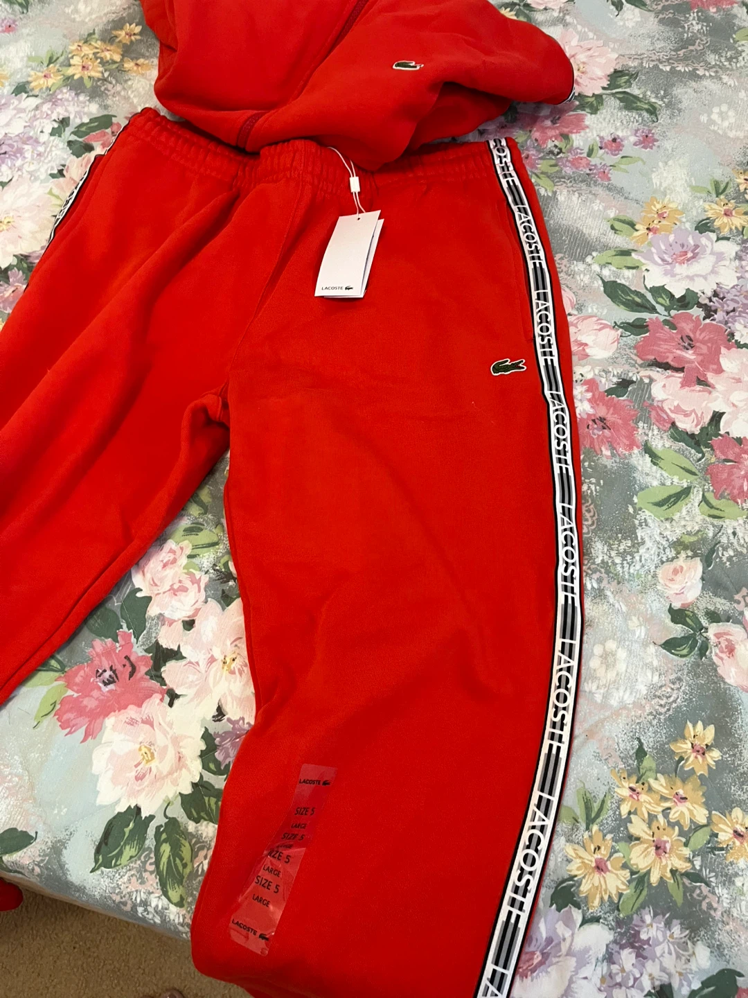 Lacoste Red Tracksuit - Hoodie and Pants - photo 5