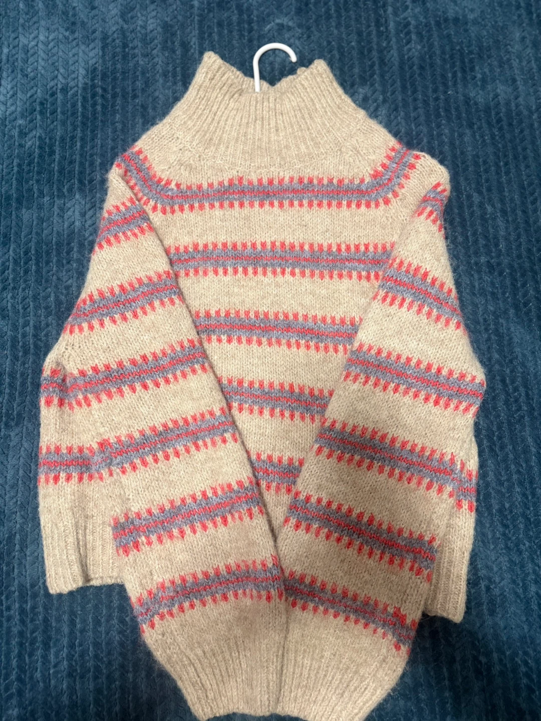 Women's Striped Turtleneck Sweater