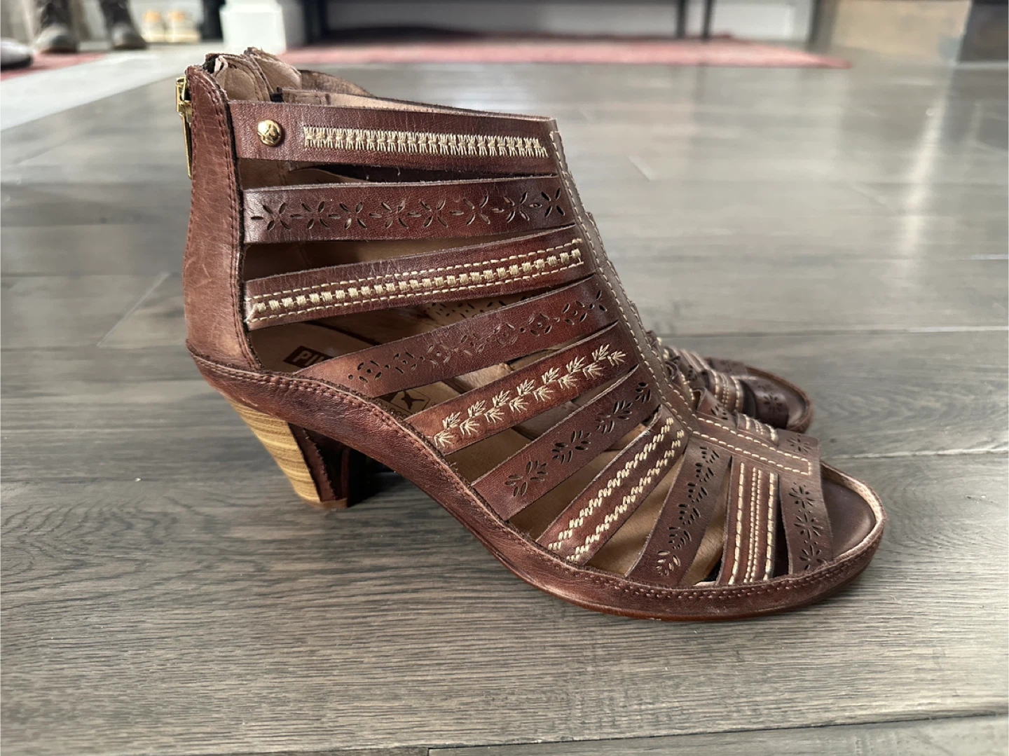 Pikolinos Brown Leather Gladiator Sandals - photo 3
