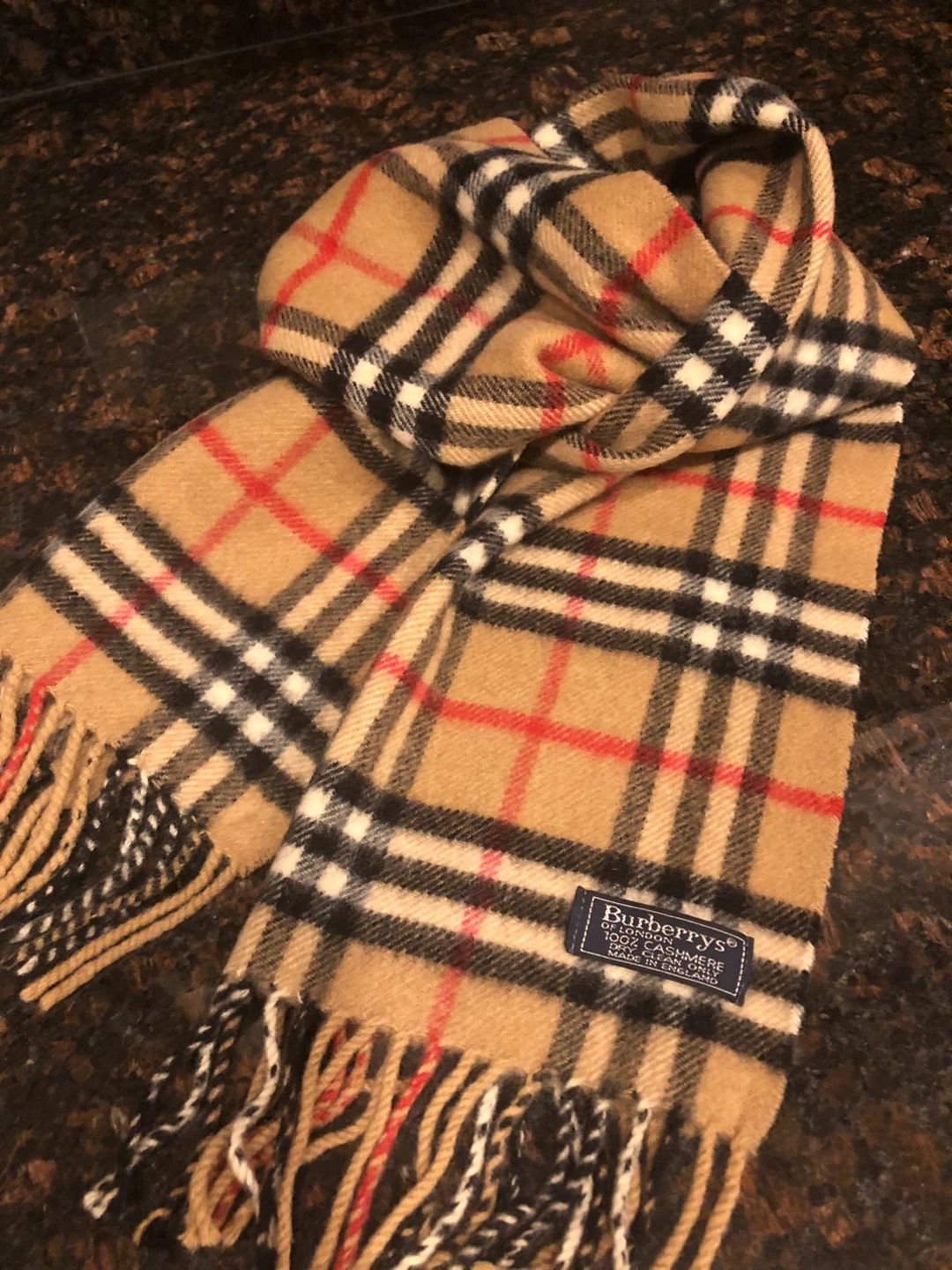 Burberrys cashmere vintage scarf