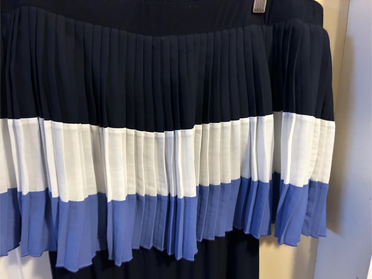 Joseph Ribkoff Navy, White, and Blue Pleated Jumpsuit - photo 4