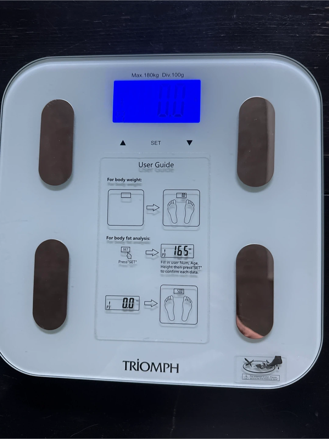 TRIOMPH Electronic Body Fat Scale - photo 3