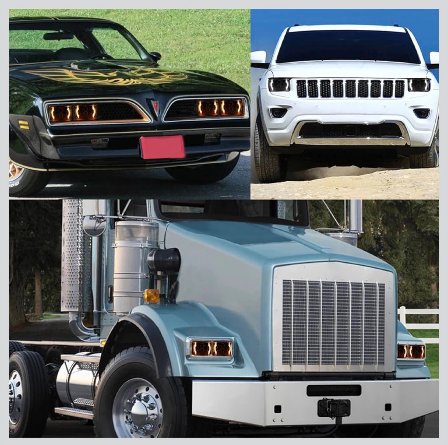 Rectangular LED Headlights with DRL - Pair - photo 4