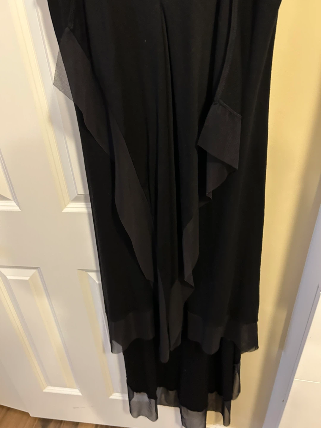 BCBGMAXAZRIA Black Sheer Overlay Dress - photo 3