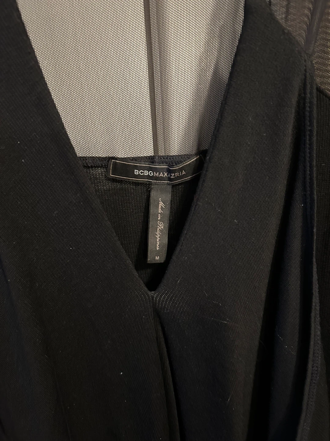 BCBGMAXAZRIA Black Sheer Overlay Dress - photo 2