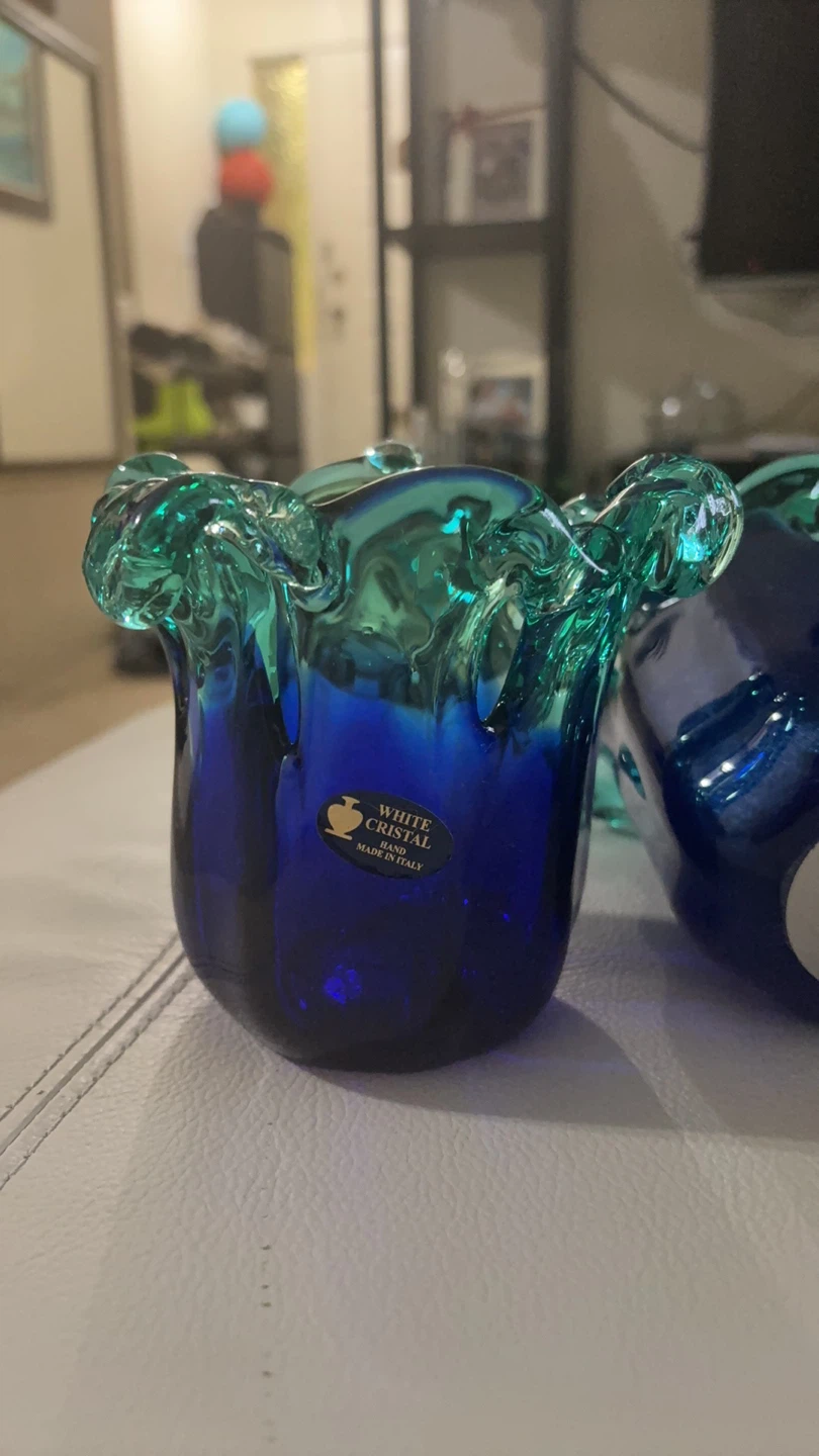 Murano Glass Vase - White Cristal - photo 2
