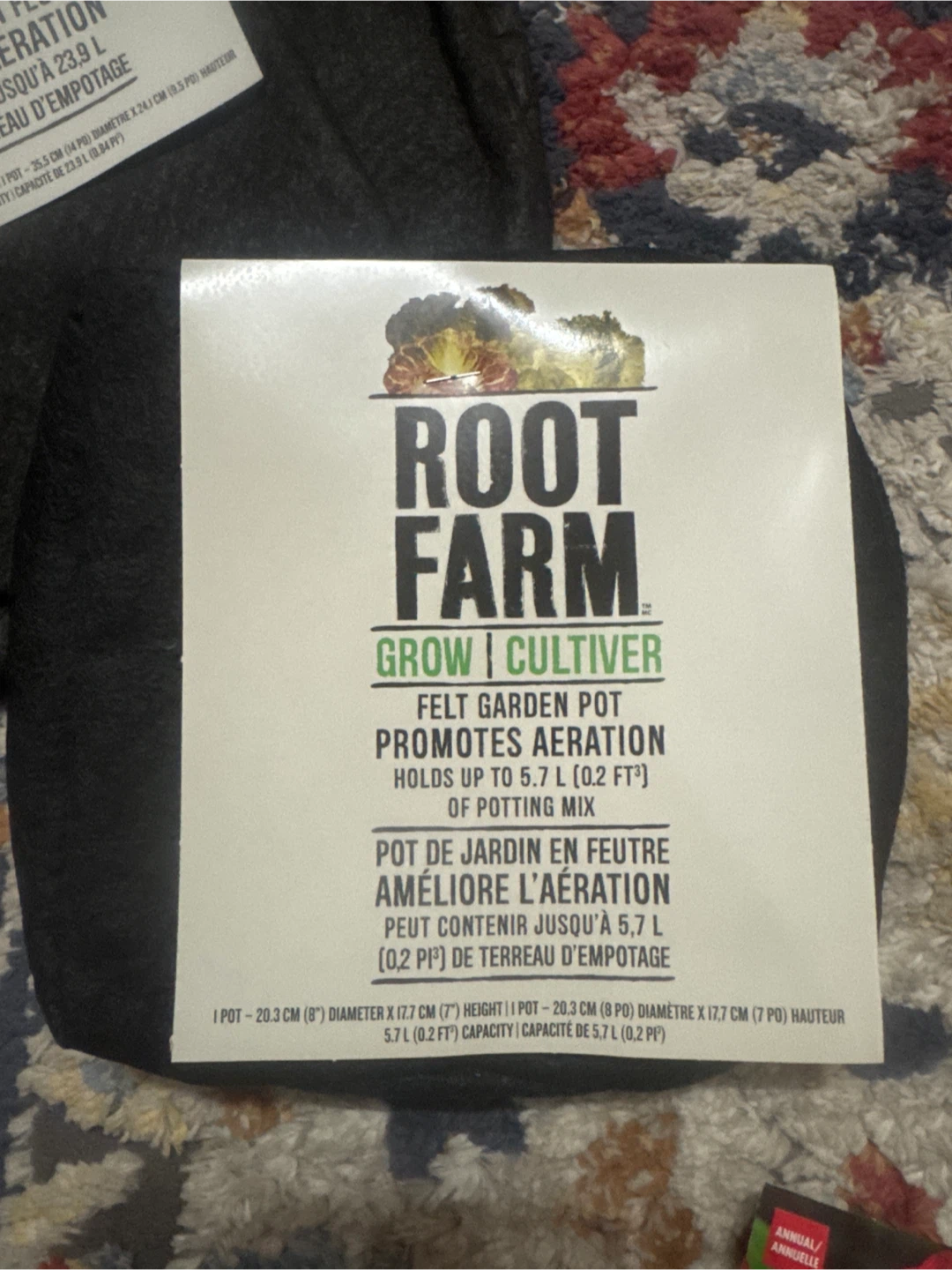 Root Farm Felt Garden Pots and pH Test Kit - photo 3