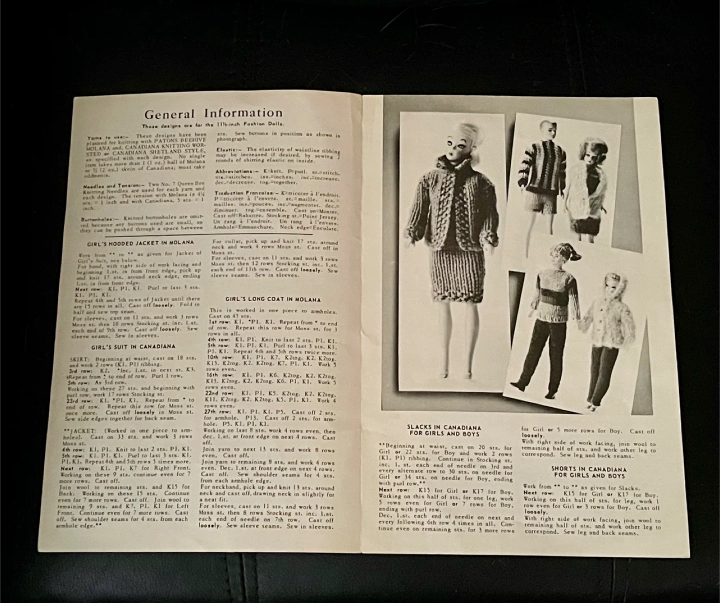 Beehive Barbie and Ken vintage knitting patterns - photo 2