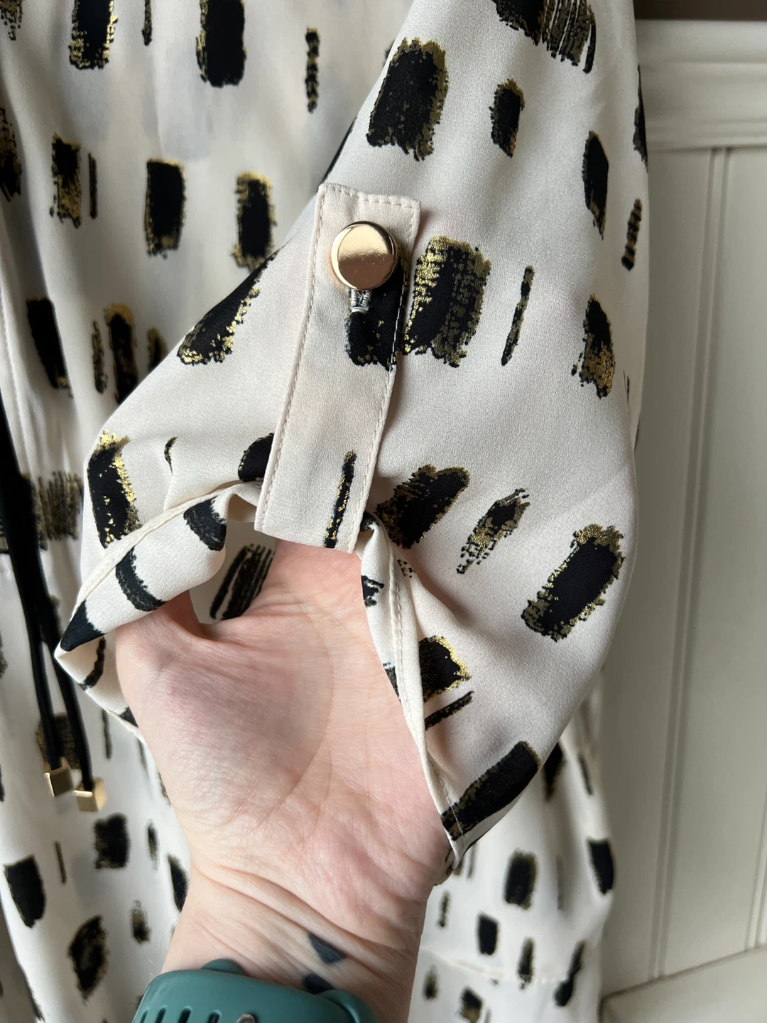 Joseph Ribkoff Black and Gold Print Blouse - photo 5